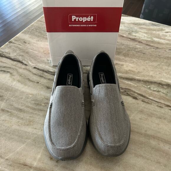 Propet Viasol Men's Loafers, Gray, Size 15W – Slip-On Comfort Casual Shoes